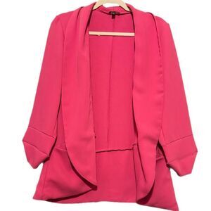 Cupio Hot Pink Open Front Blazer Jacket Size Medium
